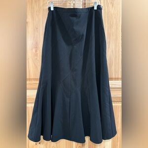Elegant Appraisal Black Women's Godet Skirt Diagonal Seams Flare Vintage Classic